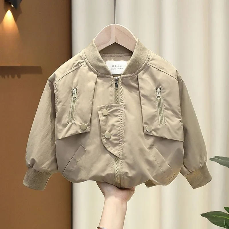 

Boys Autumn Slim Baseball Jacket 2025 New Trendy Kids Lightweight Stylish Coat Baby Spring Autumn Fashion Top