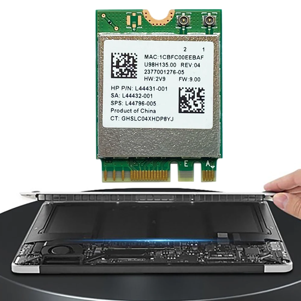 RTL8822CE Placa de Rede Sem Fio, 2.4G, 5G, Dual-Band, Gigabit WiFi, Bluetooth 5.0, Interface M.2 NGFF, Módulo Sem Fio