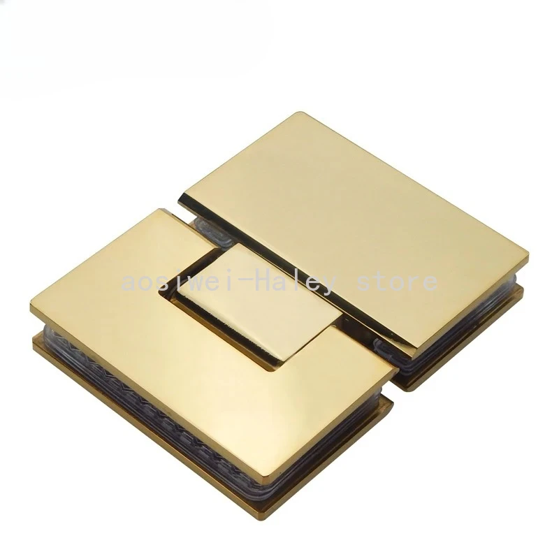 

Glass Door Bathrooms Gold Stainless Steel 304 Wall Mount Black Glass Shower Door Hinge (180 Degrees is open)