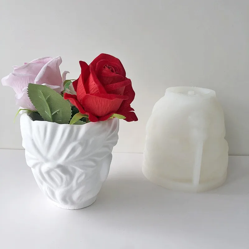 Venus Goddess Statue Flower Pot Silicone Mold DIY Plaster Mixed Clay Vase Mould Gypsum Form Cement Planter Making