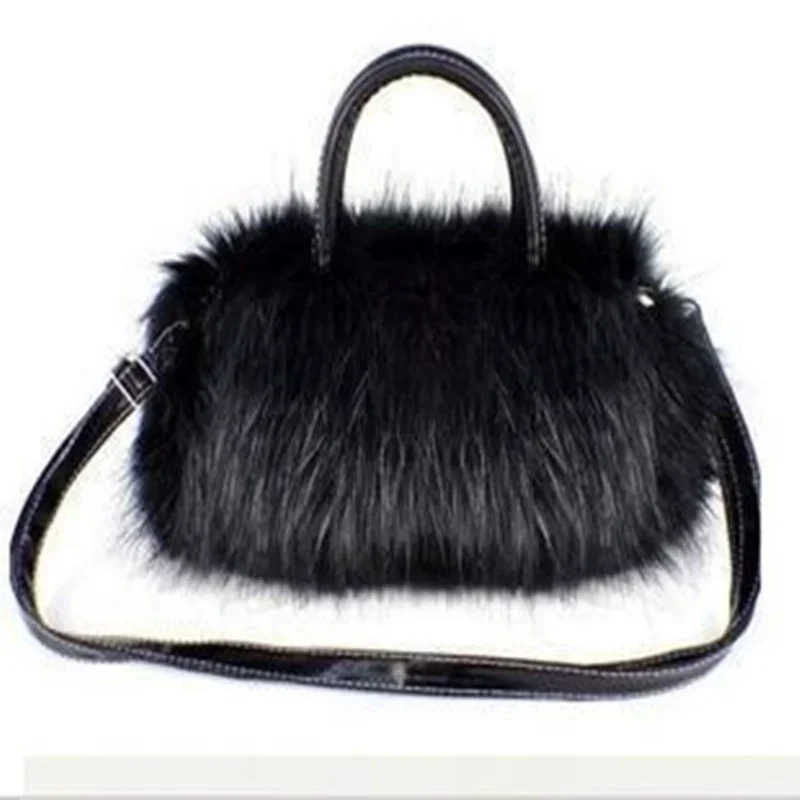 Korean New Winter Plush Bag Long Fur Handbag Women\'s Crossbody Bag Fashion Trend Shoulder Bag Purses and Handbags