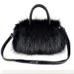 Sac à main en peluche pour femmes, coréen, Long, en fourrure, à bandoulière, tendance, nouvelle collection hiver