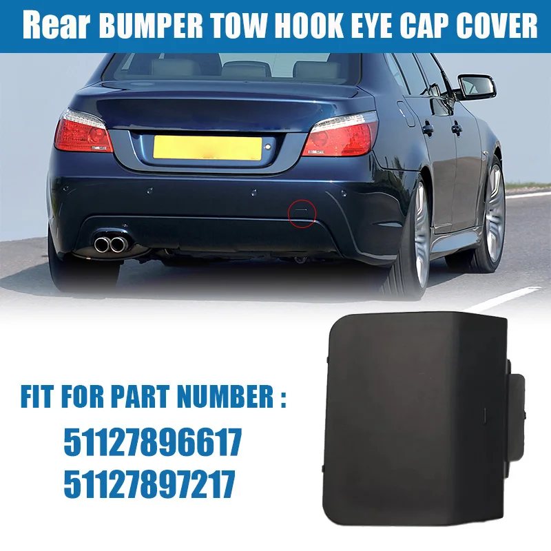 51127897217 For BMW E60 M Sport 2003 2004 2005 2006 2007 2008 2009 2010 Car Rear Bumper Tow Hook Plug Cover Plastic Accessories - view 2