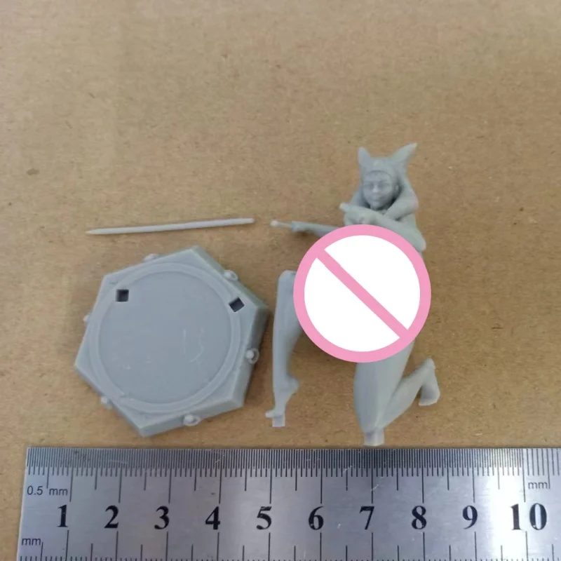 Figurka Żołnierki Nsfw Cała Żywica Model do Składania Skala 1/24 Miniatura Niezmontowana Niemalowana Diorama Zabawki