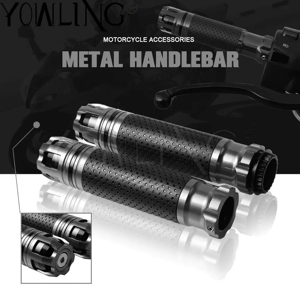 

CNC Universal Motorcycle Handlebar 22mm Hand Grips End Cap for honda cr 250 f4i vfr800 cbr1100xx suzuki bandit 600 gsr 750 GSXR