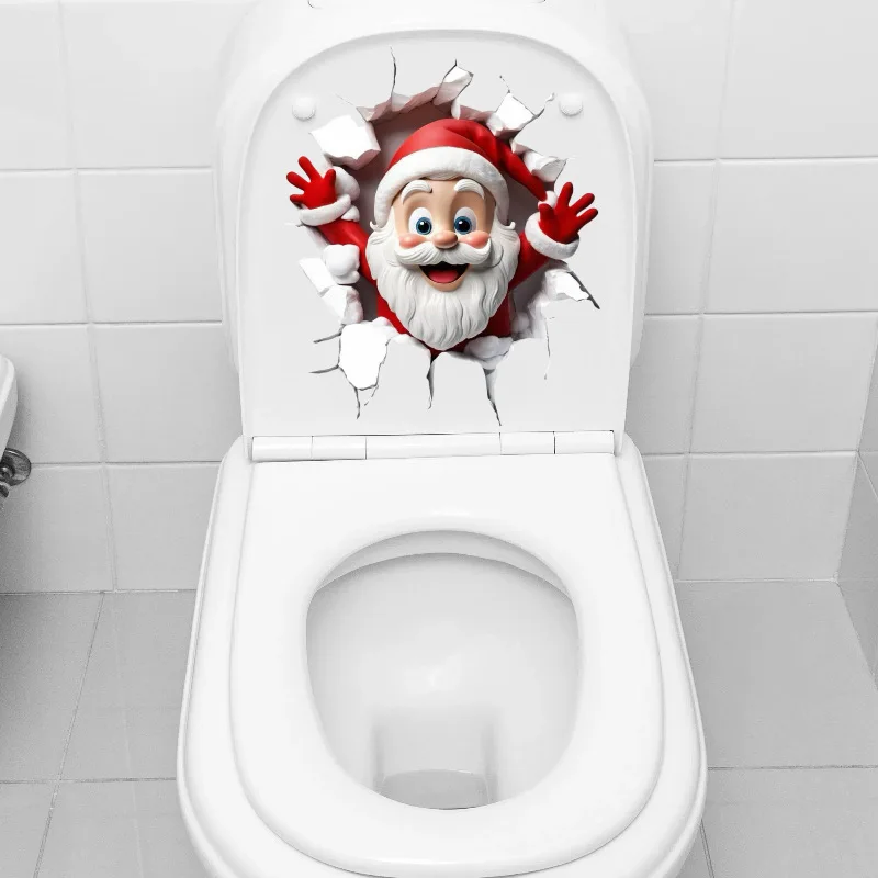 عيد الميلاد المرحاض ملصق عيد ميلاد سعيد الديكور للمنزل 2025 قلادة عيد الميلاد ملصق حلية نافيداد ناتال السنة الجديدة هدية 2026