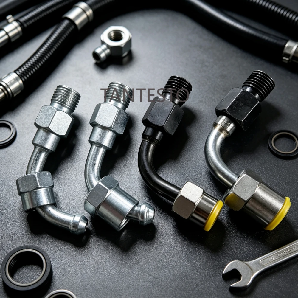 Fuel Line Tube Conversion Joint M14-12 14 16 18 20 Common Rail Injector Adapter Test Bench Bend Pipe repair tool parts