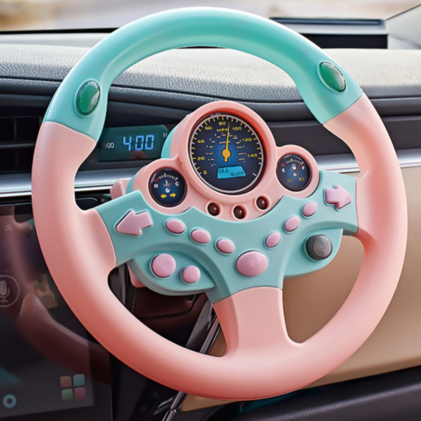 Car Driving Simulator Toy Early-Learning Car Steering Wheel Toy Simulated Driving Steering Wheel Child-Friendly Non-Powered