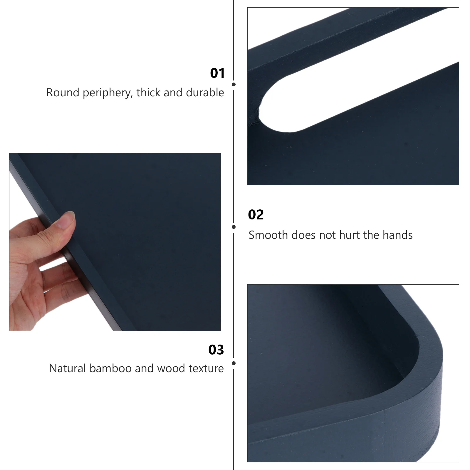 

1Pcs Nordic Style Bamboo Food Service Tray Multipurpose Snack Plate Tea Set Tray Home Restaurant Coffee Shop Food Service Plate