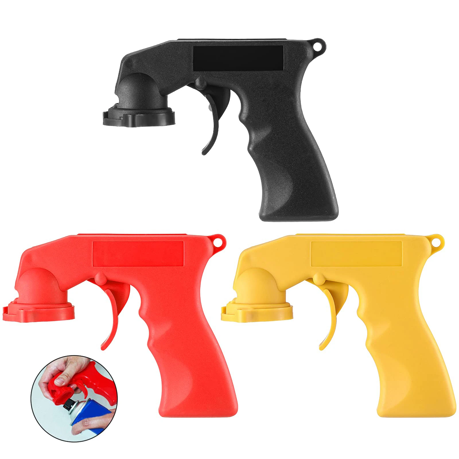 

Spray Adaptor Paint Care Aerosol Spray Gun Handle with Full Grip Trigger Locking Collar Maintenance Repair Tool Car Accessories