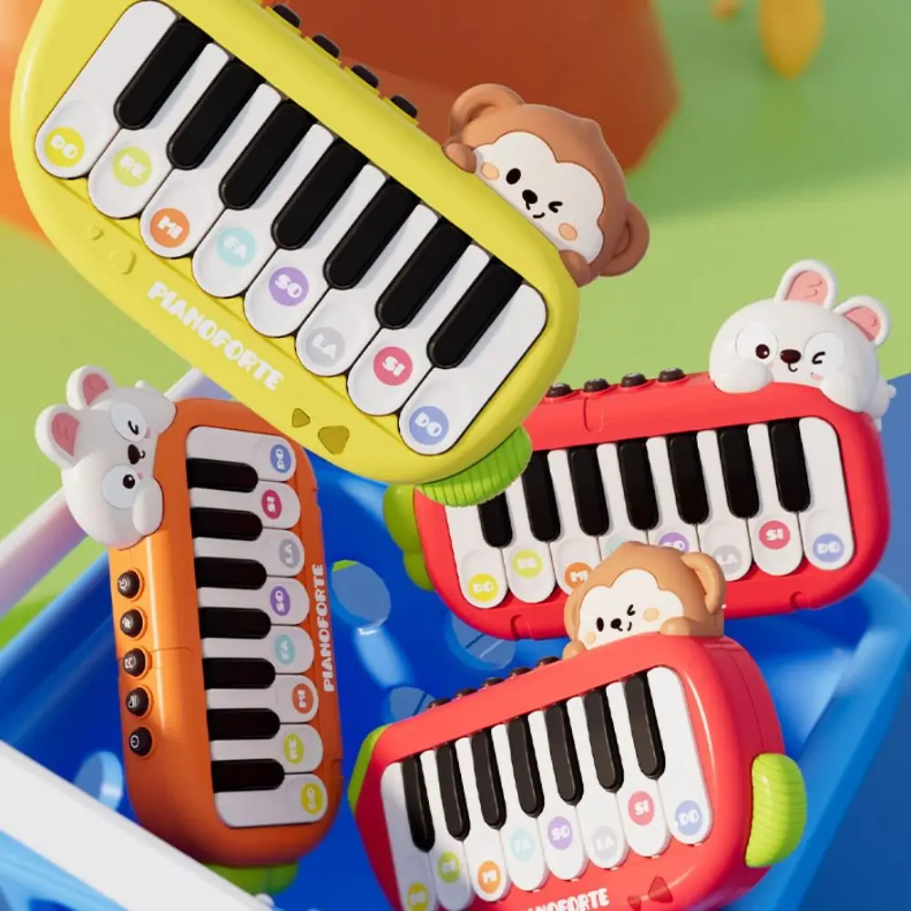 Plastic Electronic Piano Lights Sounds Montessori Pocket Piano Keyboard Multifunctional Musical Instruments