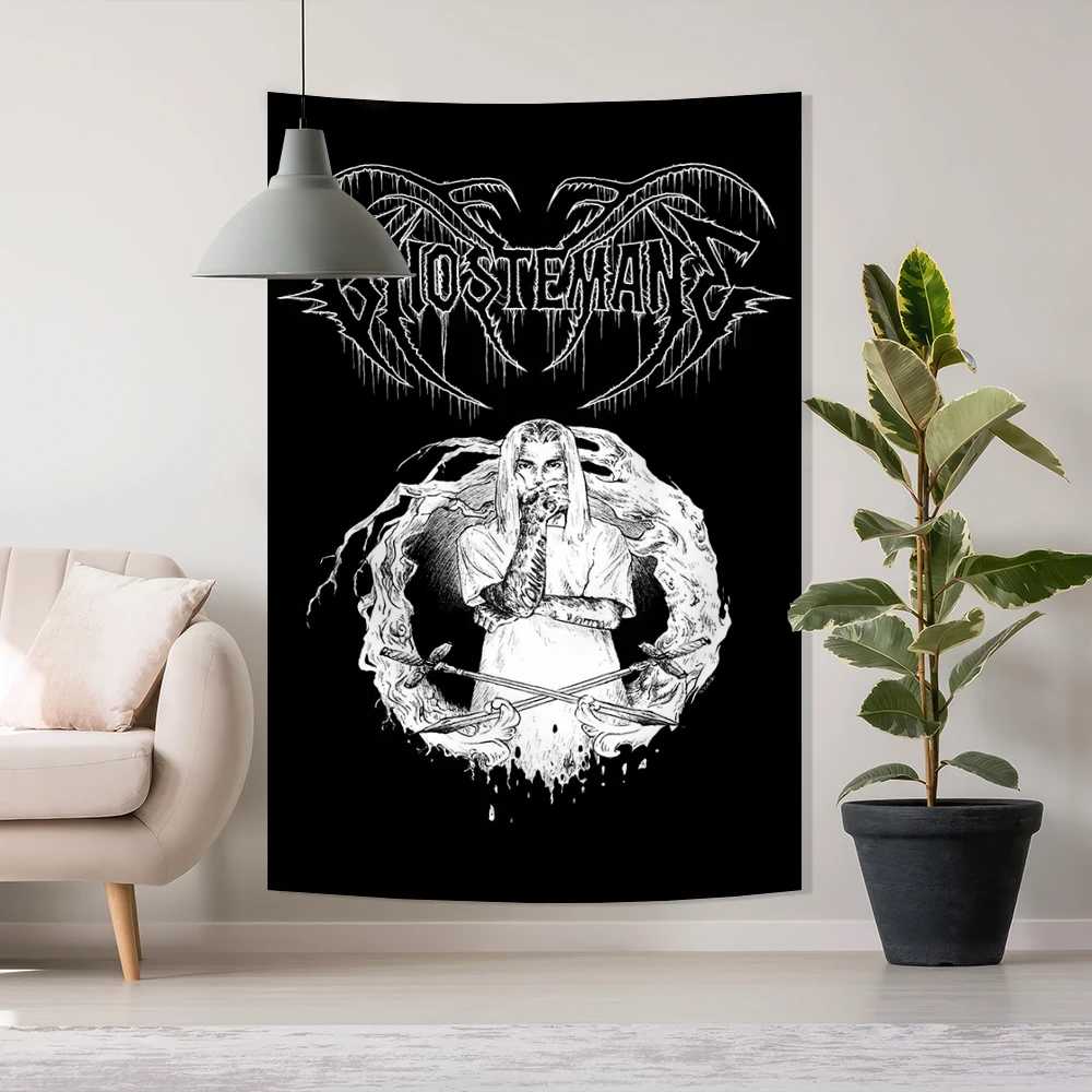 90x150cm Ghostemanes Album Decorates The Room Tapestry Hip Hop Metal Rock Gothic Oversized Tapestry