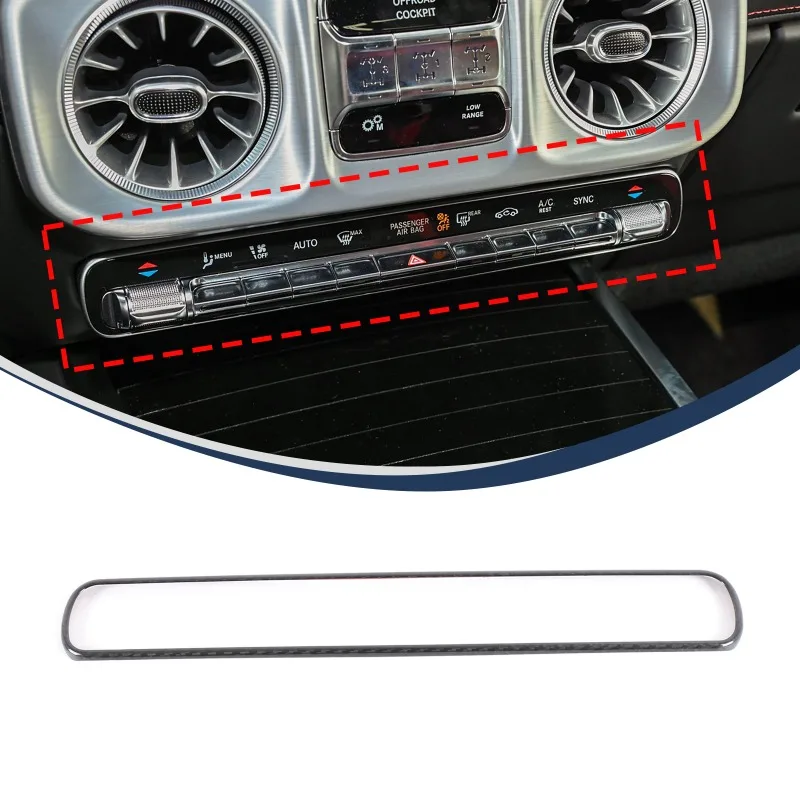 Real Carbon Fiber Center Console Air Conditioning Switch Trim Frame For 2025 Mercedes-Benz G-Class W463  Car Accessories