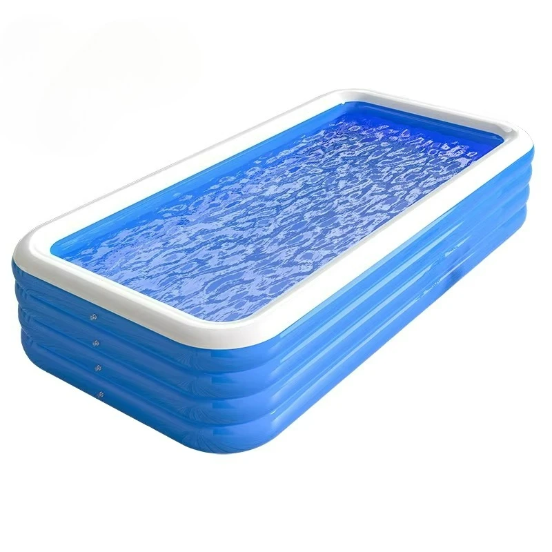 

Large Outdoor Above Ground Pool Rectangular Shape Sturdy Metal Frame Ideal For Family Water Entertainment And Outdoor Summer
