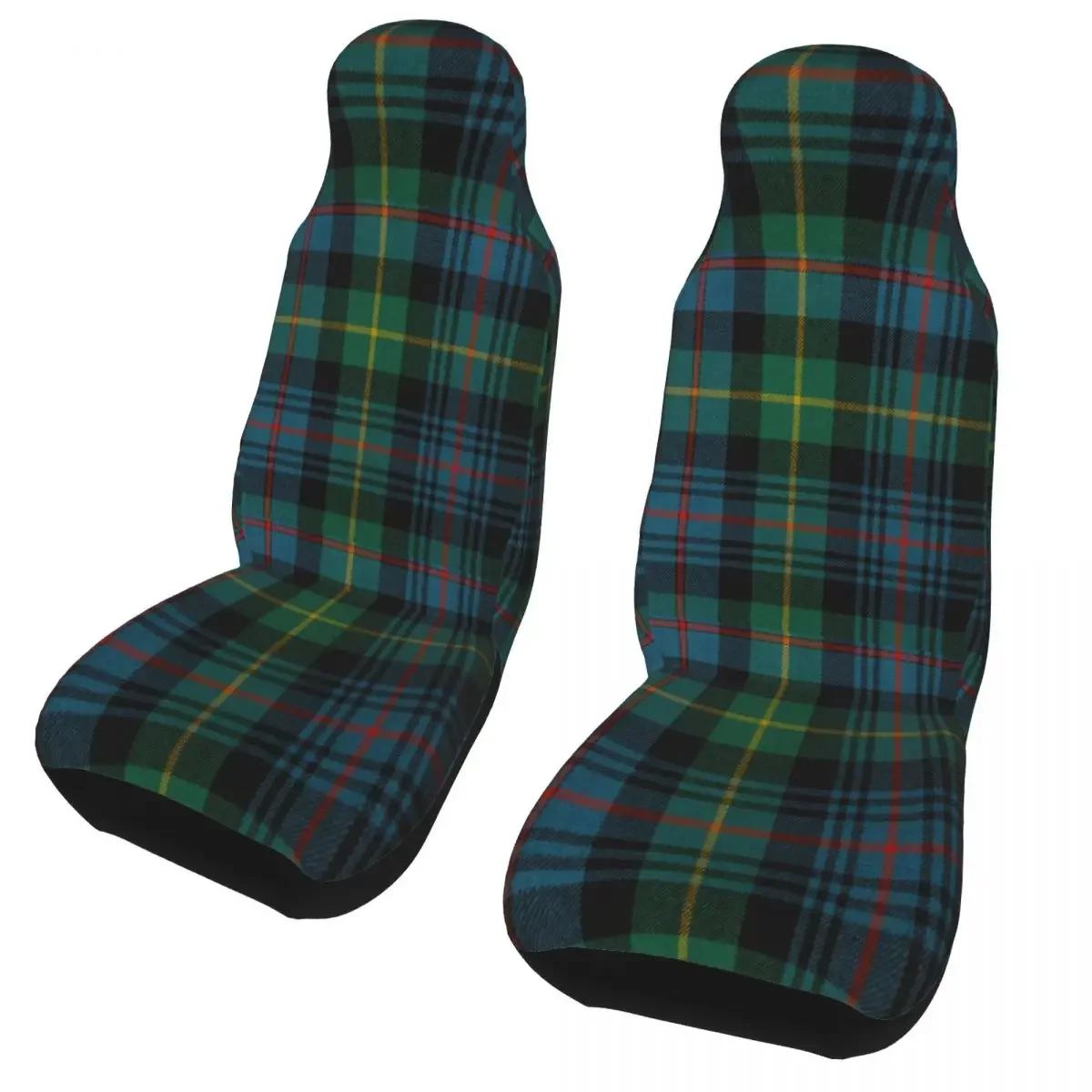 Spersonalizowane pokrowce na fotele samochodowe w kratę w kolorze zielonym Pasują do samochodów ciężarowych SUV lub Van Tekstura Auto Seat Cover Protector 2 PCS