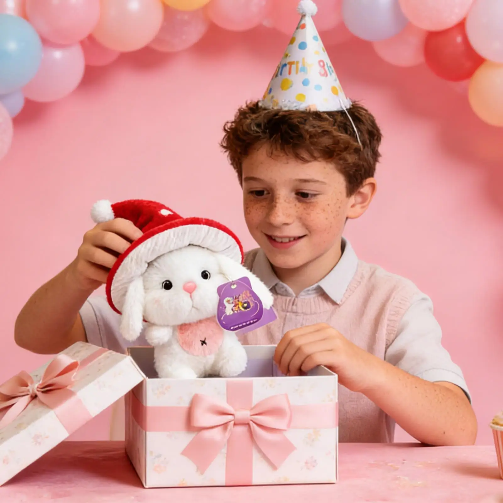 

Мягкая игрушка-кролик, милый пасхальный кролик в шляпе-грибе, мягкая плюшевая кукла для детей, мальчиков и девочек, для детской, дома, стола, дивана, кровати