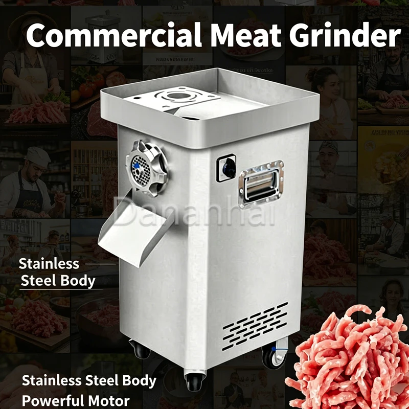 Commercial Vertical Meat Grinder Machine Electric Meat Mincer for Workshop Raw Meat Handling Work