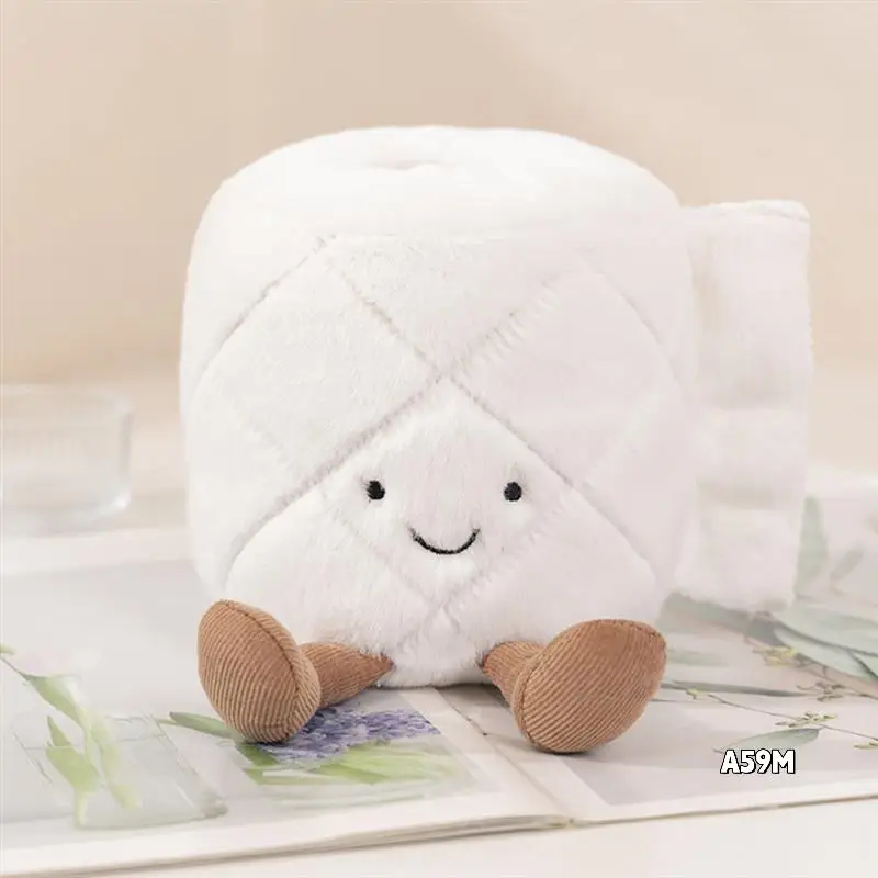 

Two Piece Toilet Set Simulation Plush Toys Toilet Paper Dolls Toilet Paper Rolls