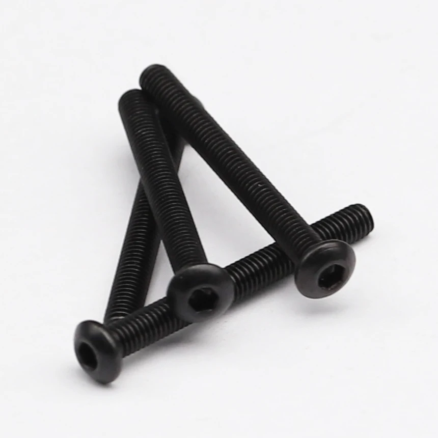 M3*25mm 28mm 30mm 32mm 35mm 10.9 Grade Black Carbon Steel DIN7380 Bolt Pan Oval Round Button Head Inner Hex Hexagon Socket Screw