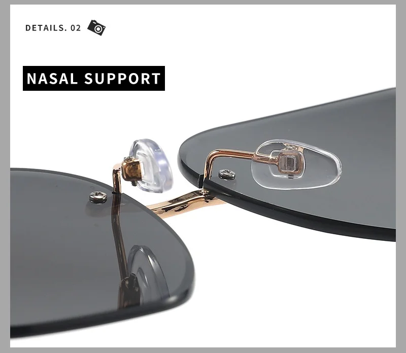 Neue Retro-Sonnenbrille im Farbverlauf mit Schlichten Kanten im Kleinen-Duft-Stil für Damen, Modische Großrahmige UV-Sonnenbrille 2409 – Detail 5