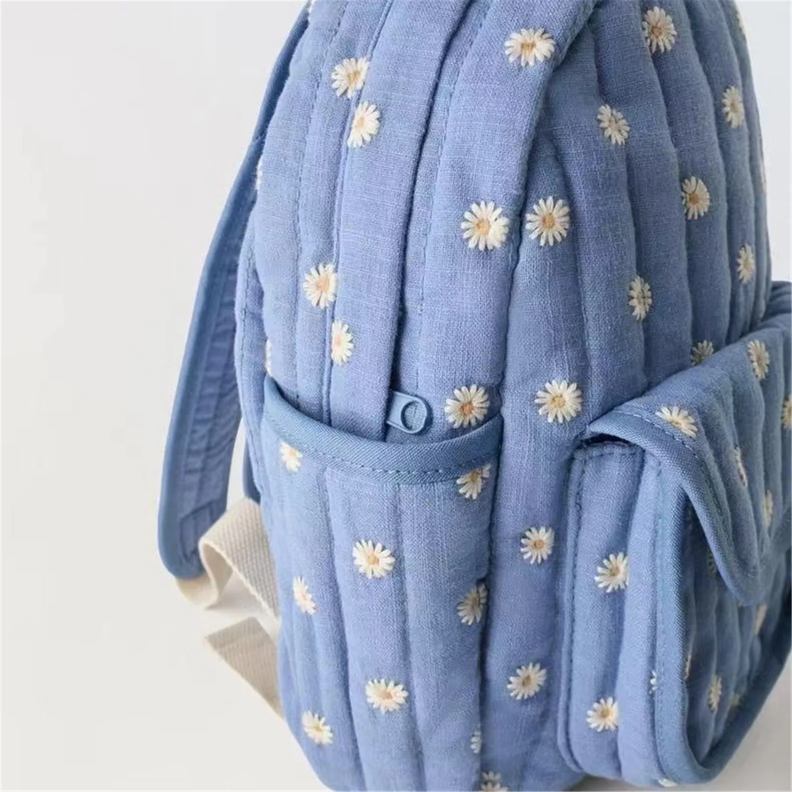 Tas sekolah ransel motif Daisy anak-anak, tas ransel sekolah pelajar modis nyaman Ringkas