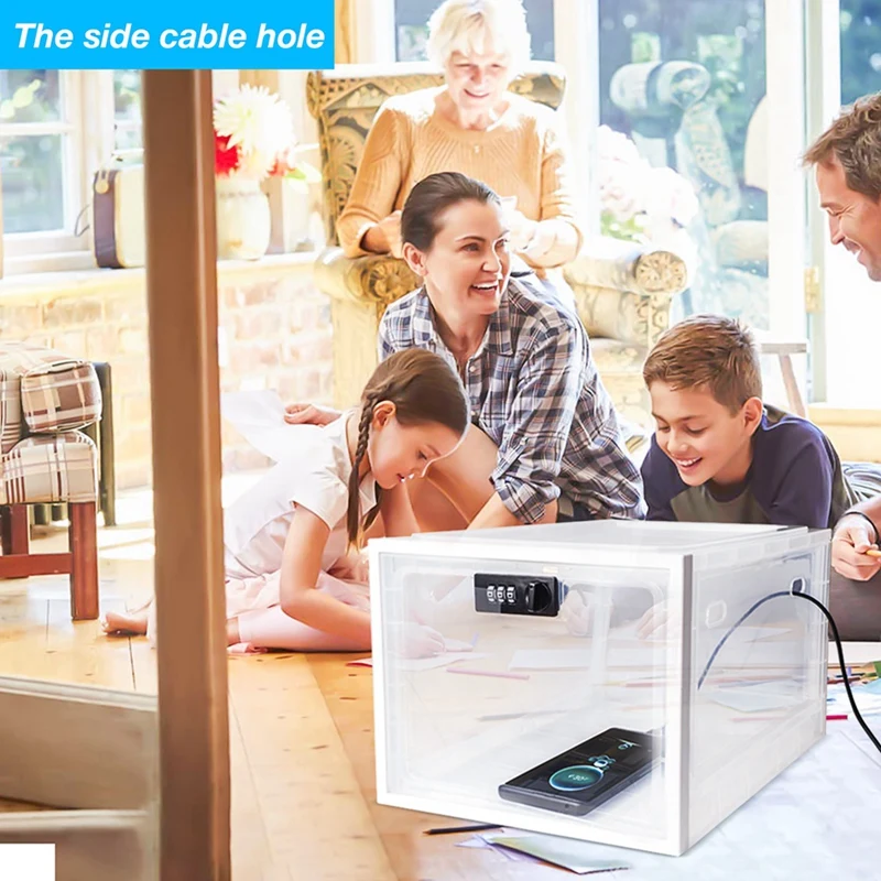 Lock Box for Medicines Food and Electronic Devices Cell Phones in One Convenient Container