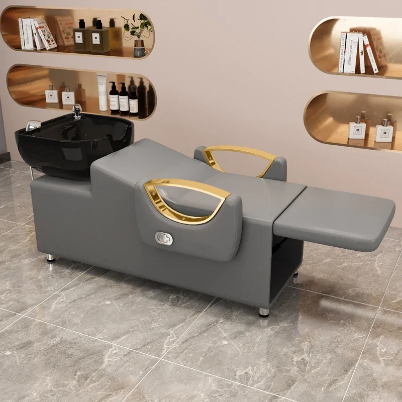 

Glamour Exquisite Shampoo Bed Modern Fashion Luxury Cozy Shampoo Recliner Ergonomic Simple Cadeira De Barbearia Salon Furniture