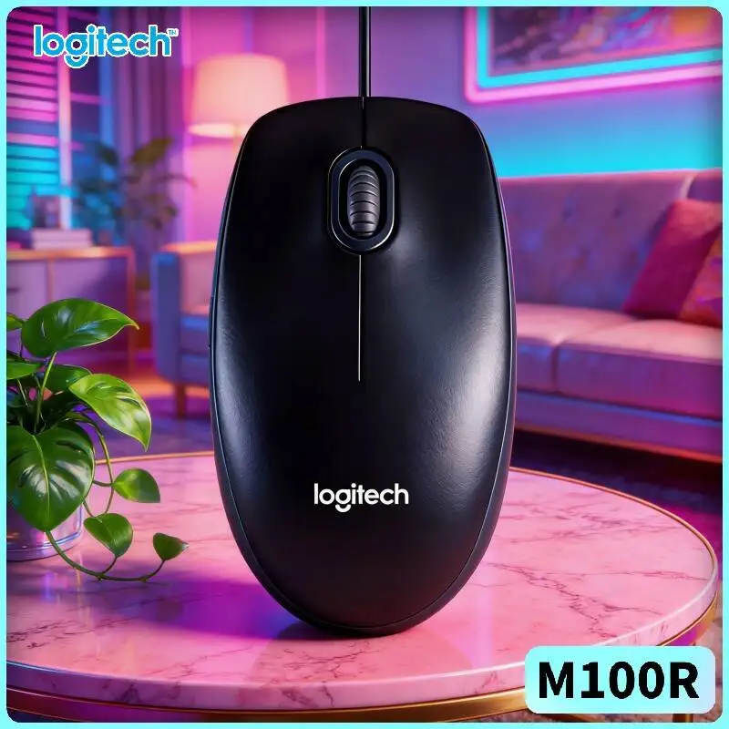 mouse-Optico-usb-com-fio-logitech-m100r-1000dpi-ergonomico-ambidestro-para-escritorio-casa-pc-laptop-e-escrita-de-historias-curtas