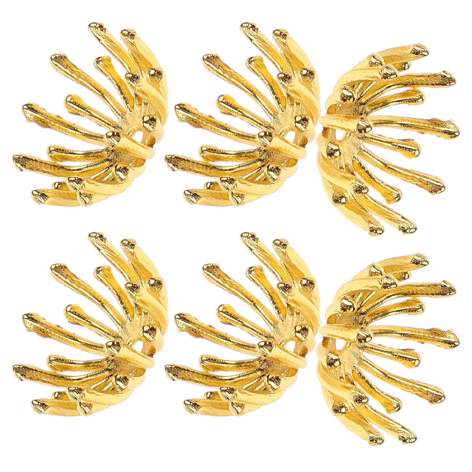 

Vintage Gold Flower Bud Accessories 100Pcs Hairpin Components Decorative Metal Craft Headdress Making Supplies