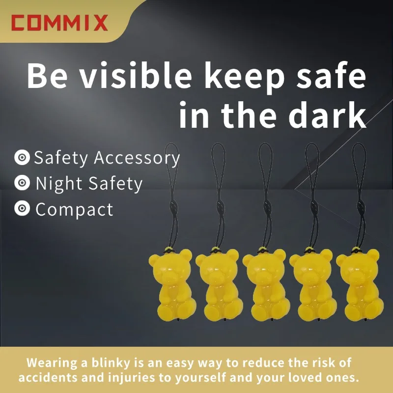 

【COMMIX】Yellow Flash Blinky,Sunshine Night Guardian,Bright Warning Light,Wearable Safety Beacon,Warm Light for Dark Roads