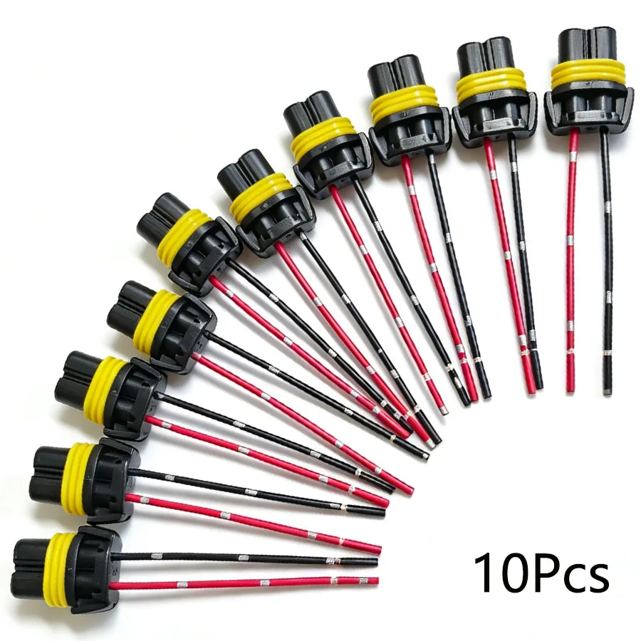 10Pcs High Quality 9005 HB3 9006 HB4 Socket Connector Female Plug Copper Wire Use For Car Headlight/Fog Lights Bulbs