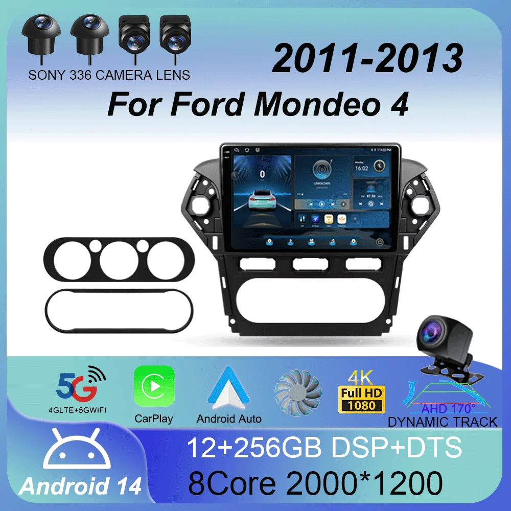 

Android 14 Carplay Auto 2K Screen Multimedia Player Car Radio For Ford Mondeo 4 2011 - 2013 Autoradio GPS Stereo 2din Head Unit