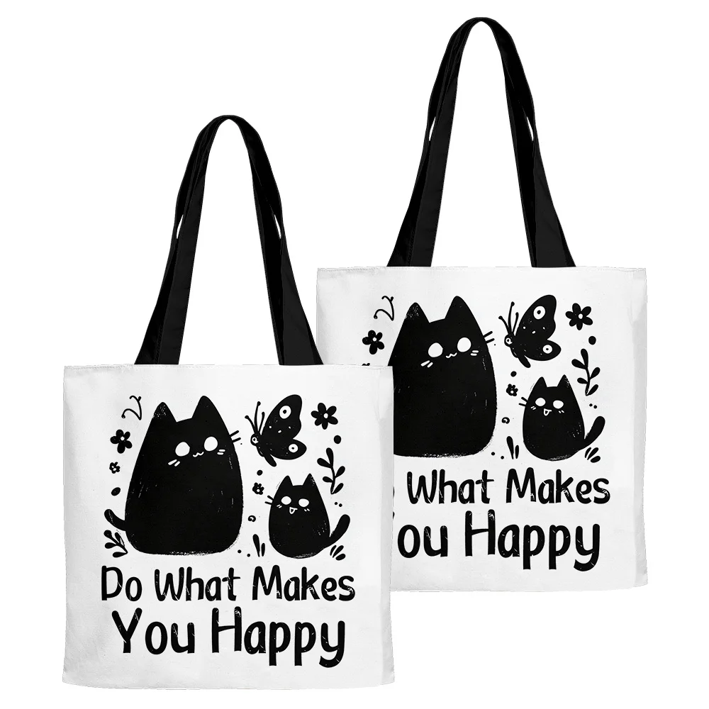 

Cute Cat Tote Bags funny quote unisex Fashion Shoulder Bag oxford Portable Handbags for Cat Lover Lightweight Shopping Bag