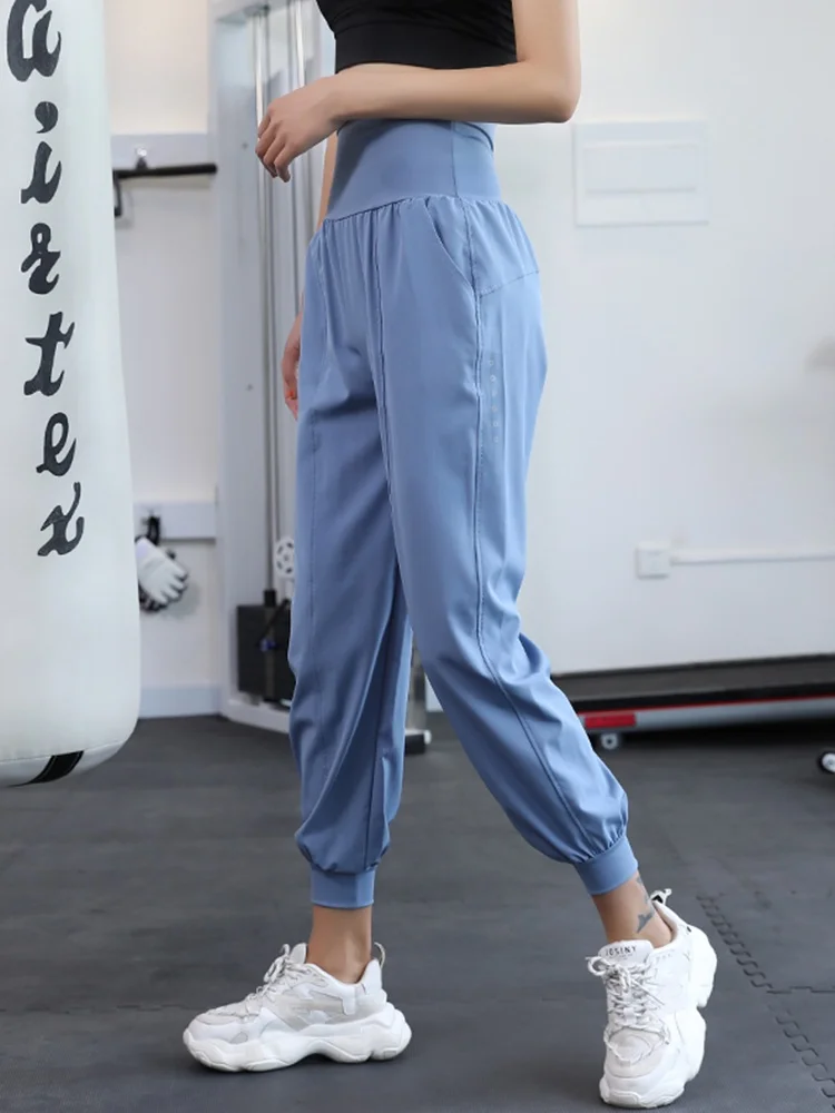 

Women's Loose Fitn Pants High Waist Qui Dry Running Training Harlan Pants Yoga Long Trousers Breathable Ultra Light Swea...