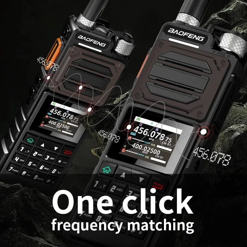 BAOFENG UV-25 10W Radioamatore portatile GPS 5200mAh Batteria UHF VHF Ricevitore multibanda tattico