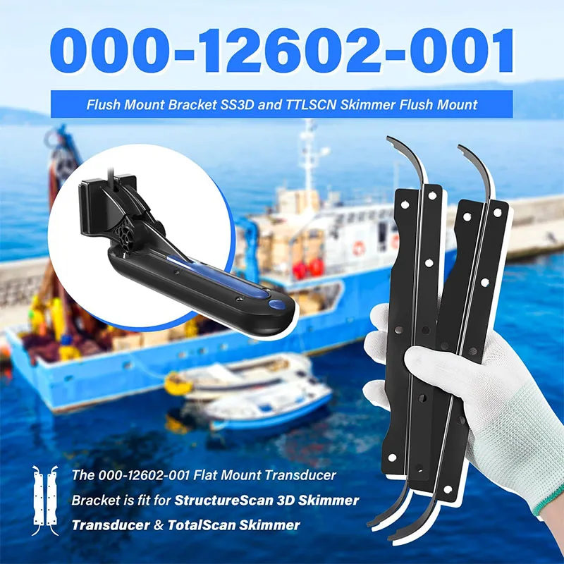 000-12602-001 Transducer Flush Mount Bracket Compatible with StructureScan 3D Skimmer Transducer and TotalScan Skimmer