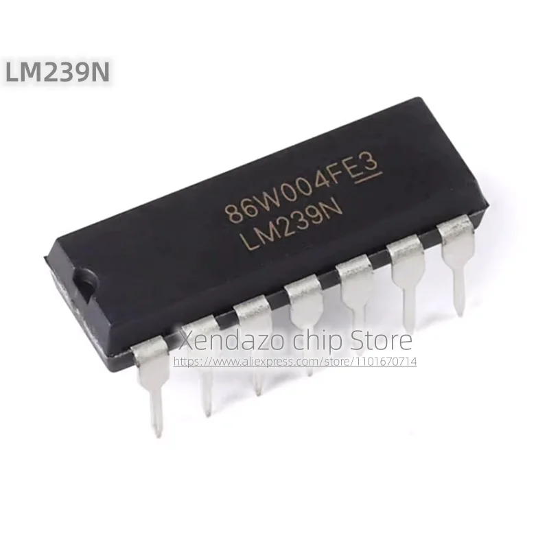 10pcs/lot LM239N DIP-14 package Original genuine Four channel precision differential comparator chip