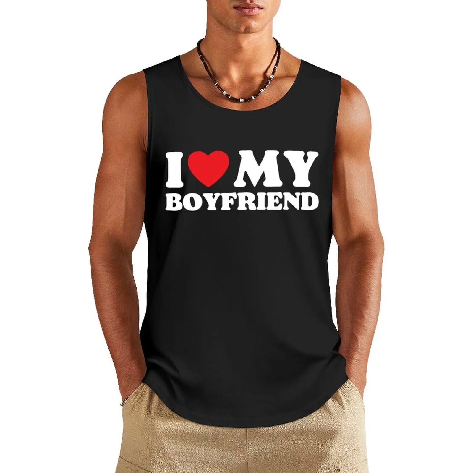

I Love My Boyfriend Tank Top Sleeveless top cute tops anime gym
