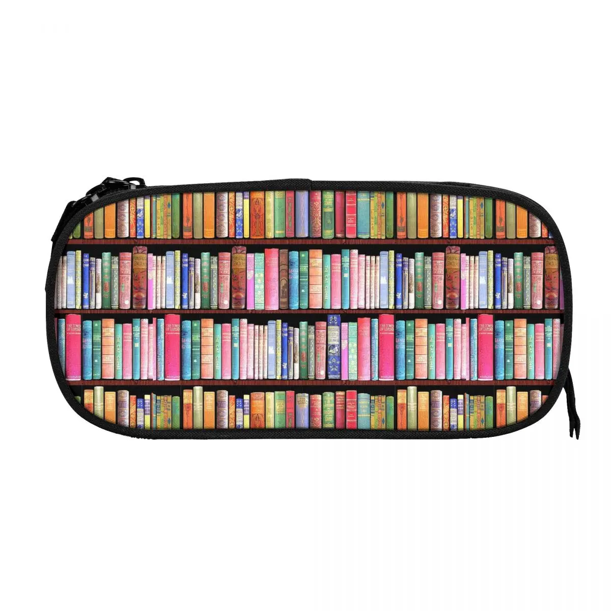 Prateleira de livro vintage, estojos de lápis para estudantes, presentes, caixa de caneta, bolsa de lápis de grande capacidade, armazenamento de artigos de papelaria