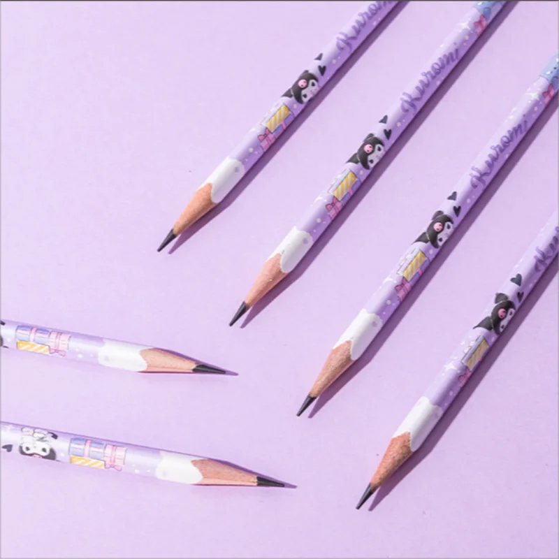 Iigen 12PCS/Set Pencil Kuromi HB Gradient Cute Pencils Pencil Set For Kids Student Sketching School Art Supplies Stationery