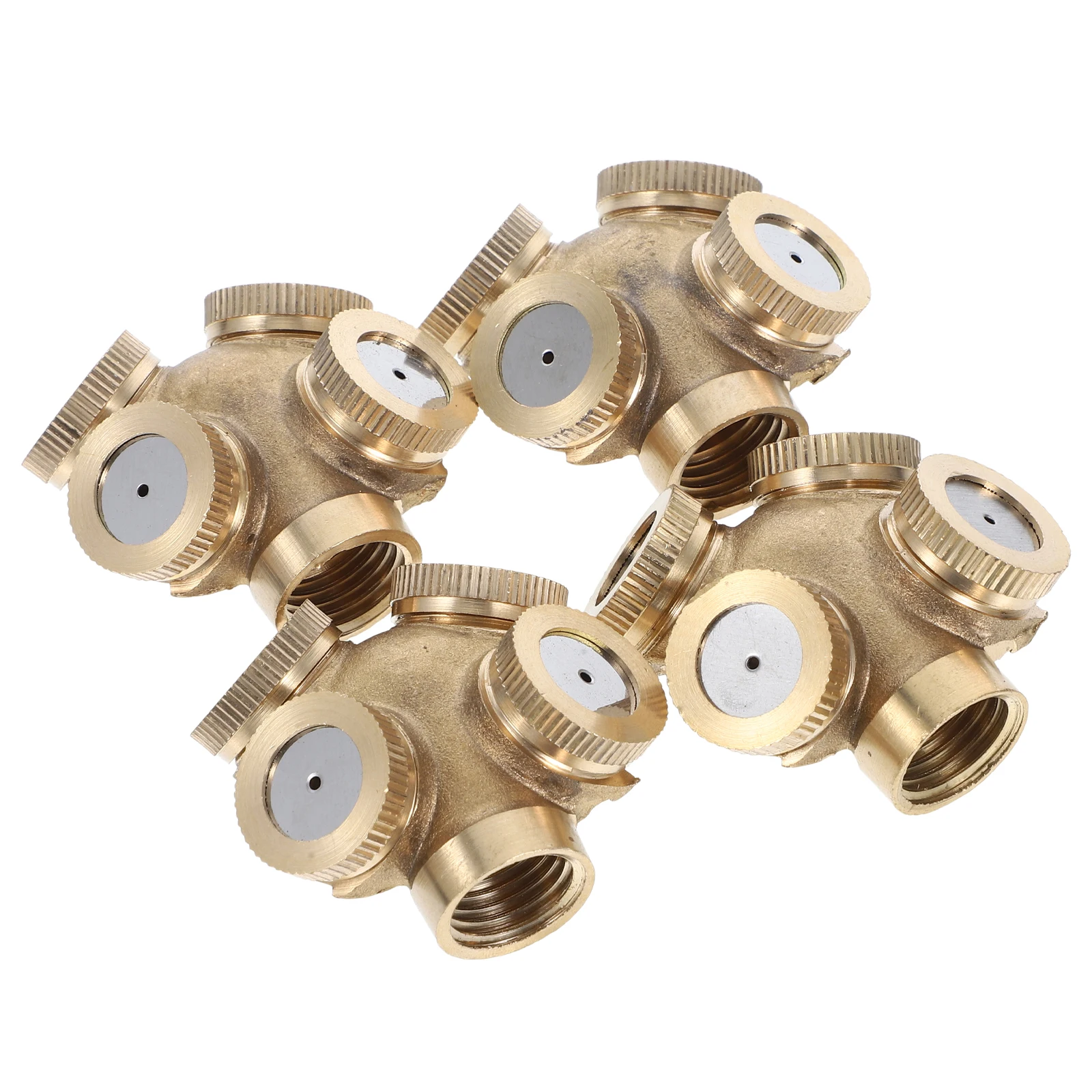 

4pcs Sprinkler Nozzle for Irrigation System with 4 Hole Spray Lawn Misting Cooling Roof Water Sprayer