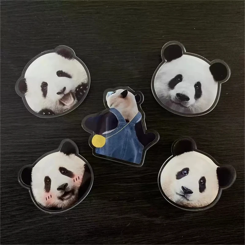 Cute Chinese Panda FuBao HuaHua Phone Holder Grip Tok Griptok For iPhone 15 8 Samsung Universal Accessories Lovely Phone Bracket