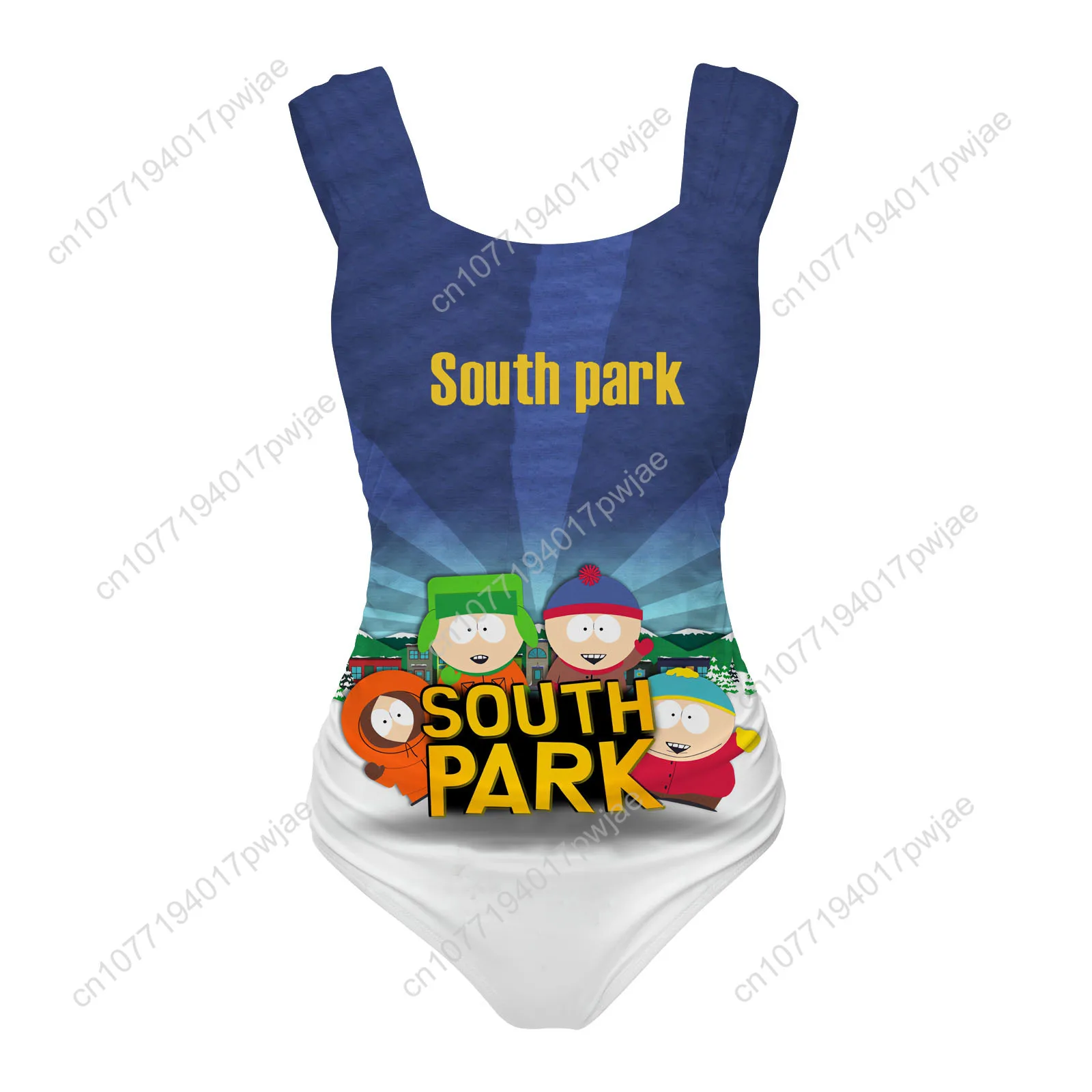 

South Park Animation One Piece Swimsuit Wide Strap Women Bathing Suits Swimwear Pool Party Beach Sexy Bikini Customize Beachwear