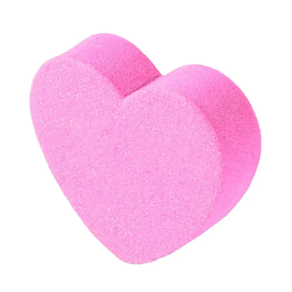 10 pcs Cute Nail File Heart Shape Pink And Black Polishing Blocks Kit Two-Sided Sponge Nail File Blocks Buffer Sanding Files