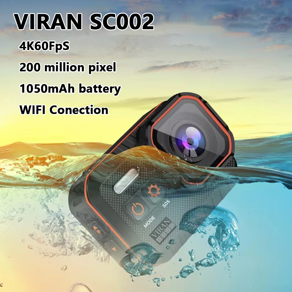 VIRAN SC002 4K 액션 카메라 방수 스포츠 캠 리모컨 화면 손떨림 방지 헬멧 카메라 주행 기록 장치 야외 비디오