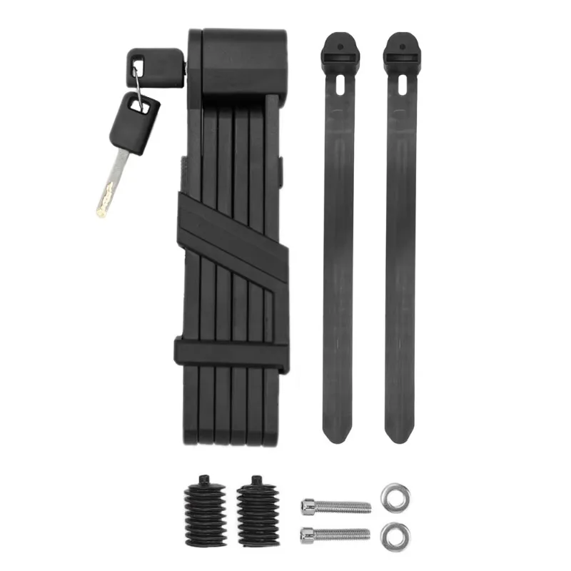 Anti-Theft Bicycle Folding Lock Security Portable Bike Foldable Lock with Bike Scooter Cycling Accessories