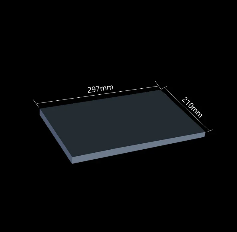 1piece Acrylic Board A4 Black Extruded Perspex Sheet PMMA Plate 297x210mm