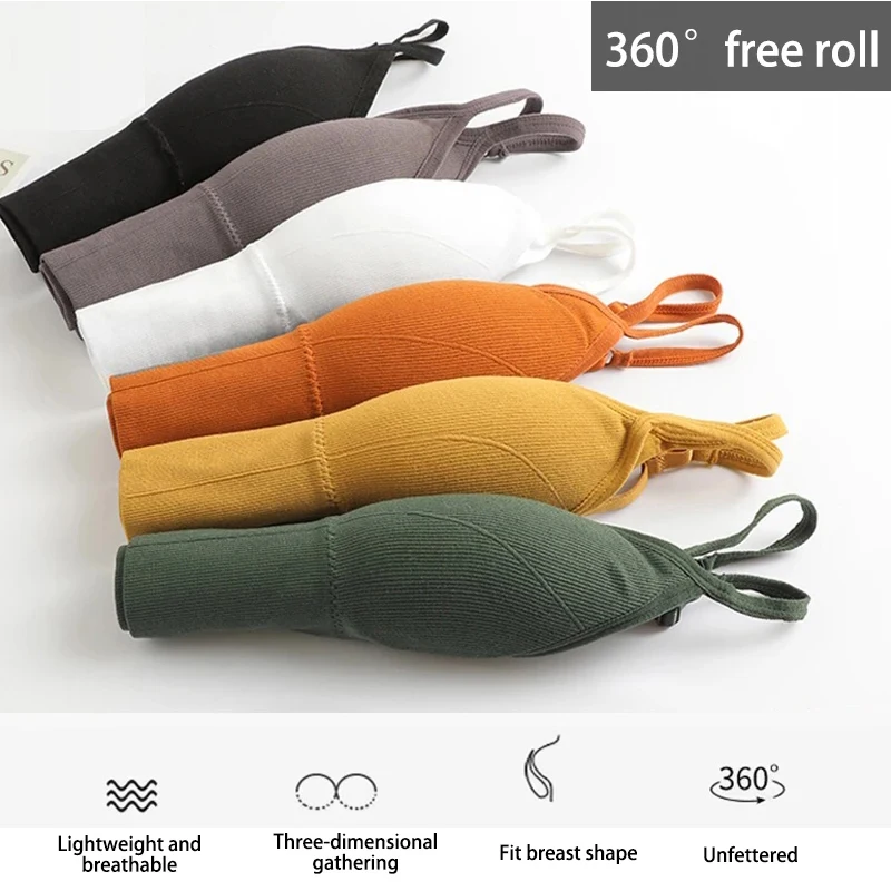 المرأة صديرية دائرية الجمال الظهر الأعلى سلس حمالة صدر رياضية ملابس داخلية نسائية مثير bralette دفع ما يصل حمالات الصدر المحاصيل الأعلى نسائية #6