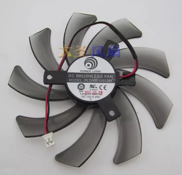 Free shipping New for Gigabyte PLD10010S12M 12V 0.20A 2-wire 3-wire graphics card fan long line version