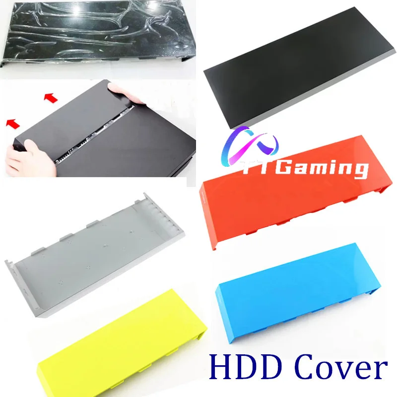 Gloss HDD Bay Hard Scrub Disc Drive Cover Case Faceplate Protective for PS4 Console Replacement Face Plate